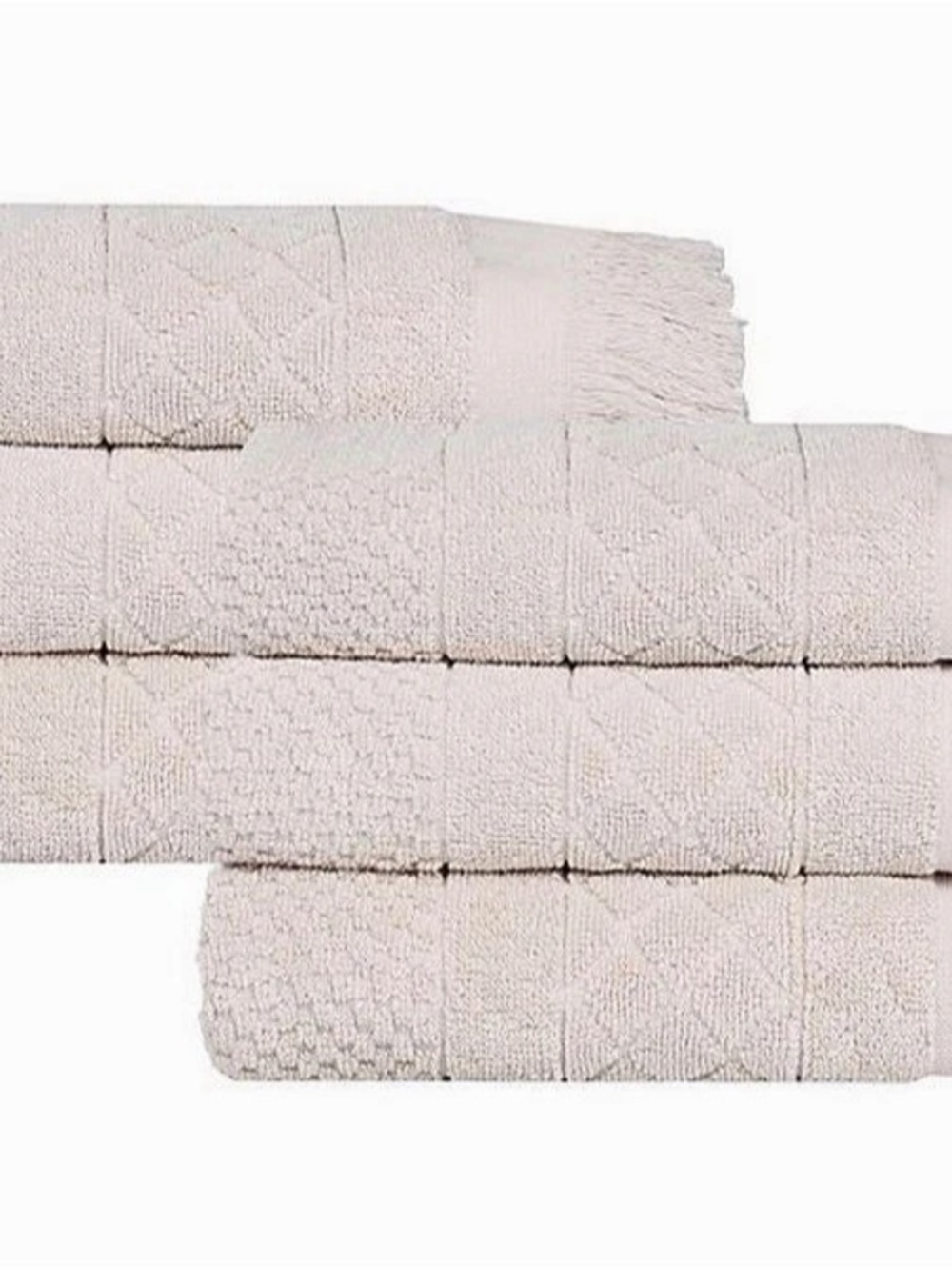Superior Rolla 6-Piece Hand Towel Set Cream NWT